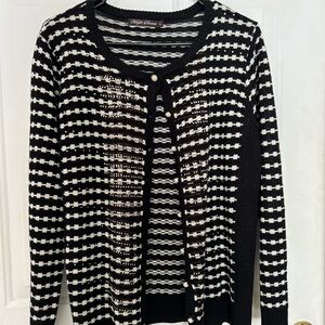 Stylish Black and White Sweater